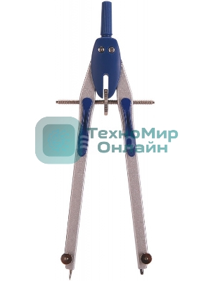 Циркуль Deli Accuro EG30994, корпус синий, металл, в комплекте: грифель