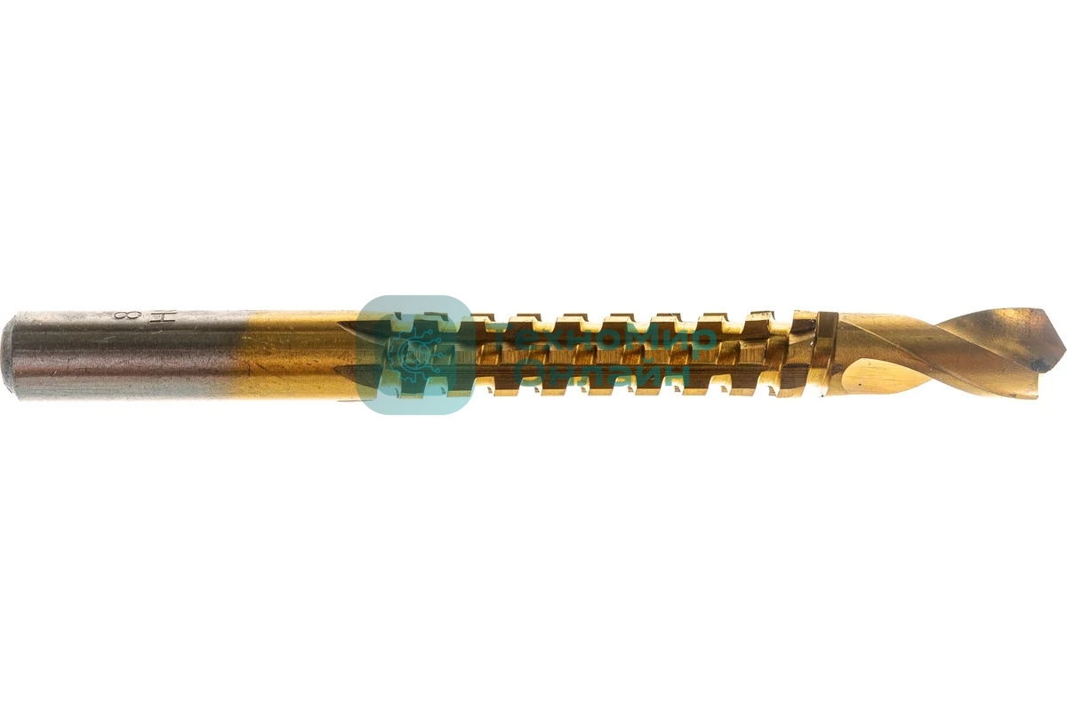 Сверло-фреза универсальное титановое покрытие FIT 8 мм