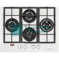 Газовая варочная панель Gefest ПВГ 2231-02 Р12, 4 конфорки, закаленное стекло, белый