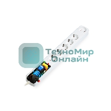 Сетевой фильтр Smartbuy (SBSP-30W-Pro) - 6 роз х 3,0 м- белый