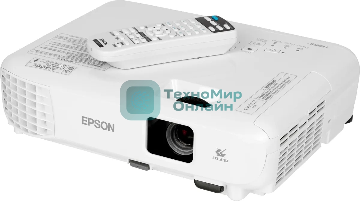 Проектор Epson EB-E01 белый (LCD, 1024 x768, 3300Lm, 15000:1, 2.4 kg) (V11H971040)