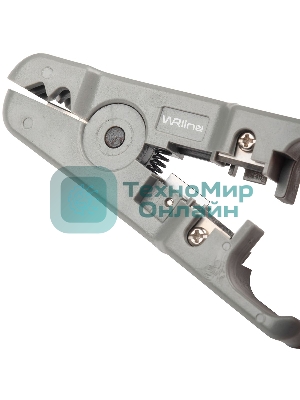 Инструмент обжимной Hyperline WRline WR-501B Стрипер для зачистки и обрезки витой пары (UTP/STP) и телефонного кабеля 3,2-9 мм, с возможностью регулировки