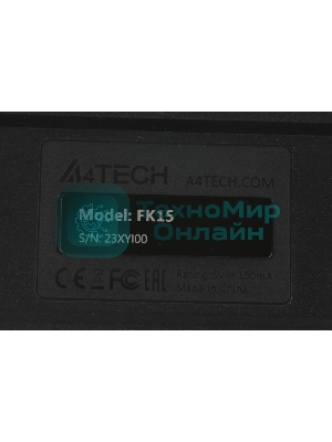 Комплект клавиатура+мышь A4Tech FStyler F1512 проводной, USB, 1200 DPI, черный