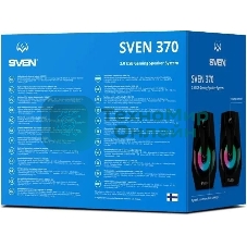 Акустическая система SVEN 370 2.0 черные (2x2W, USB, RGb подсветка)