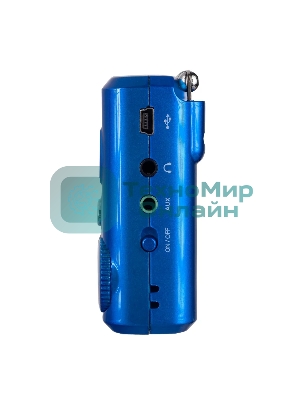 Радиоприемник Perfeo мини-аудио Sound Ranger, FM MP3 USB microSD In/Out ридер, BL-5C 1000mAh, синий (PF-SV922BLU)