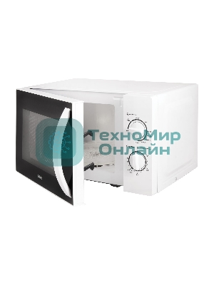 Микроволновая печь BBK 20MWG-738M/W белый, 20 л, 700 Вт, переключатели - поворотный механизм