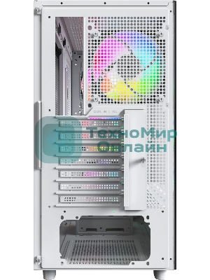 Компьютерный корпус Montech XR Wood белый без БП ATX 3x120мм 2xUSB3.0 audio bott PSU