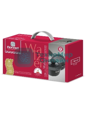 Ковш Rondell Walzer RDA-764, 1.3л, 16см, с крышкой, черный