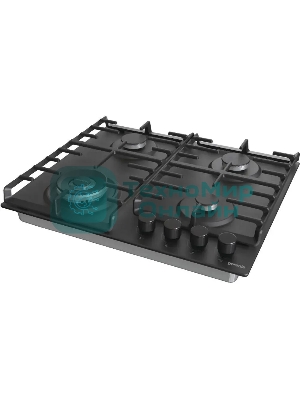 Газовая варочная панель Gorenje GW642SYB, 4 конфорки, эмалированная сталь, черный