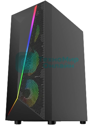 Компьютерный корпус Bloody BD-CC106F черный без БП ATX 4x120мм 1xUSB 2.0 1xUSB 3.0 audio bott PSU