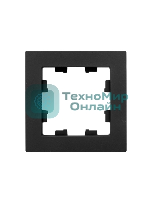 Рамка 1 - местная Эпика EKF UP1-FPB-01 черная, пластик