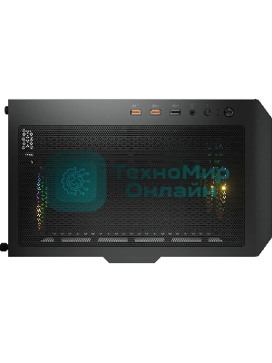 Компьютерный корпус Cougar Airface RGB Black, 2х140мм + 1x120мм ARGB Fan, ARGB Fan Hub, без БП, черный, ATX