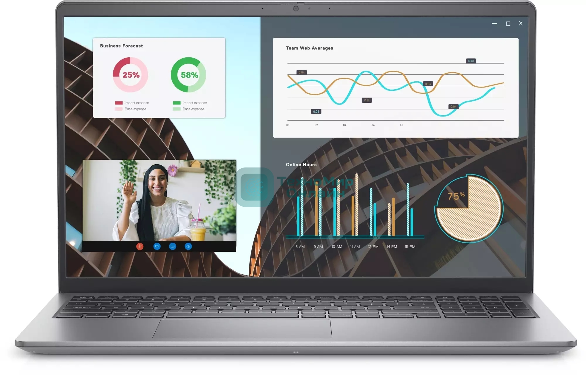 Ноутбук Dell Vostro 3530 Core i3 1305U 16Gb SSD 512Gb Intel UHD Graphics 15.6