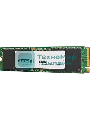 Накопитель SSD Crucial 2Tb E100 M.2 (PCIe 4x4, up to 5000/4000MBs, 3D NAND, NVMe, 100TbW, 22х80мм)