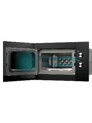 Встраиваемая микроволновая печь MONSHER MMH 1015 Noir, High-Tech, 15 л, мощность 600 Вт, 5 уровней мощности, размораживание, поворотное управление, черный