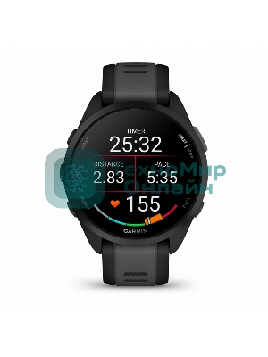 Смарт-часы Garmin Forerunner 165 черный, серый ремешок 43мм