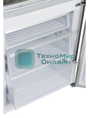 Холодильник Korting KNFC 72337 XN черный двухкамерный 324/108л морозилка снизу, No Frost