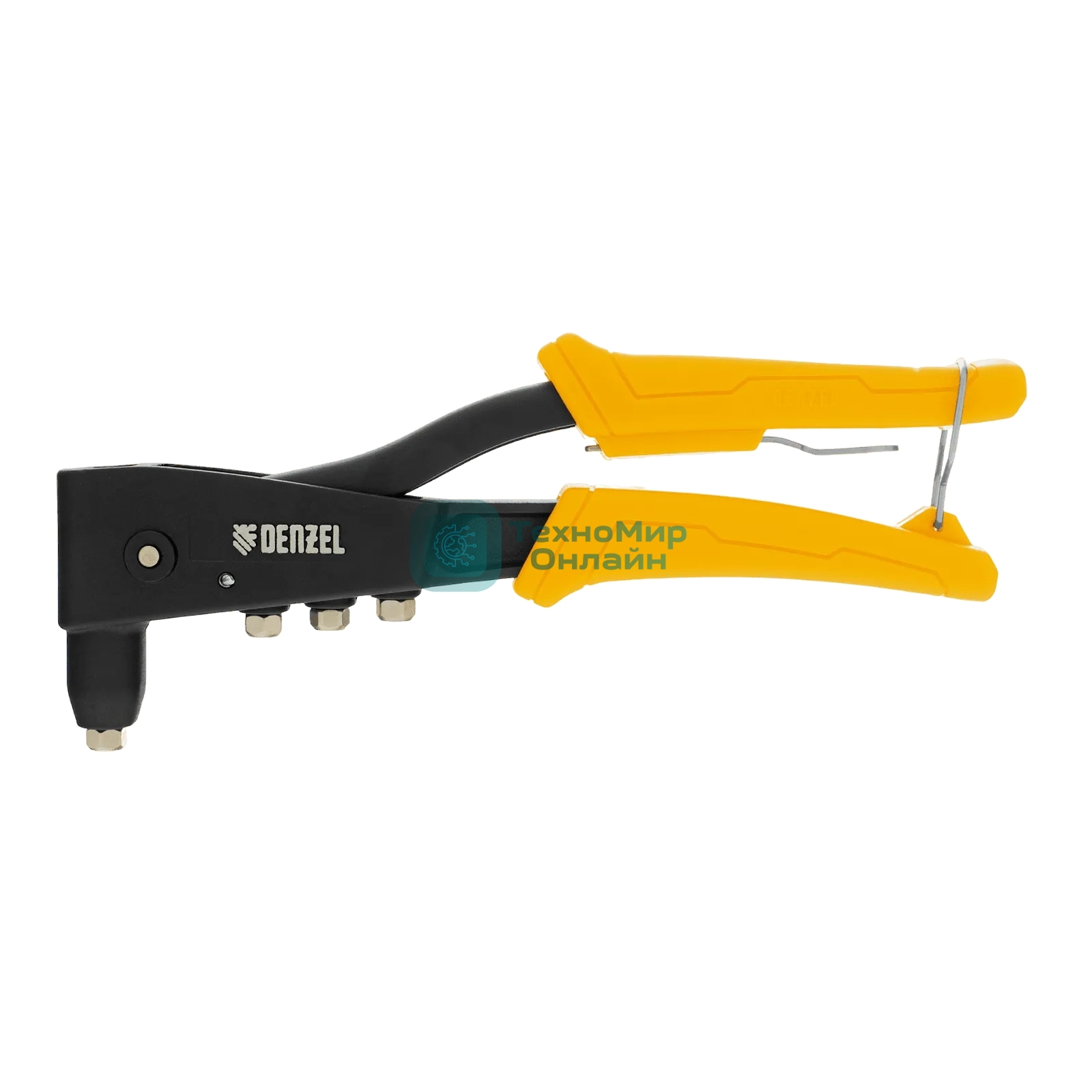 Заклепочник ручной Denzel 255 мм, литой, усиленный, заклепки 2,4-3,2-4,0-4,8 мм