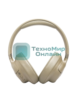 Беспроводные/проводные наушники JBL Tune 780NC бежевый, полноразмерные, Bluetooth + проводной, адаптивное шумоподавление