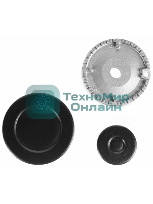 Газовая варочная панель Maunfeld EGHE.64.6CB/G, 4 конфорки, эмалированная сталь, черный