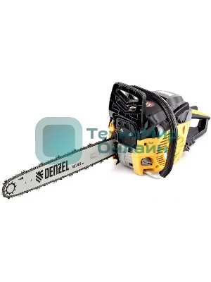 Пила цепная бензиновая Denzel DGS-5218, шина 45 см, 52см3, 3,5 л.с., шаг 0,325, паз 1,5 мм,