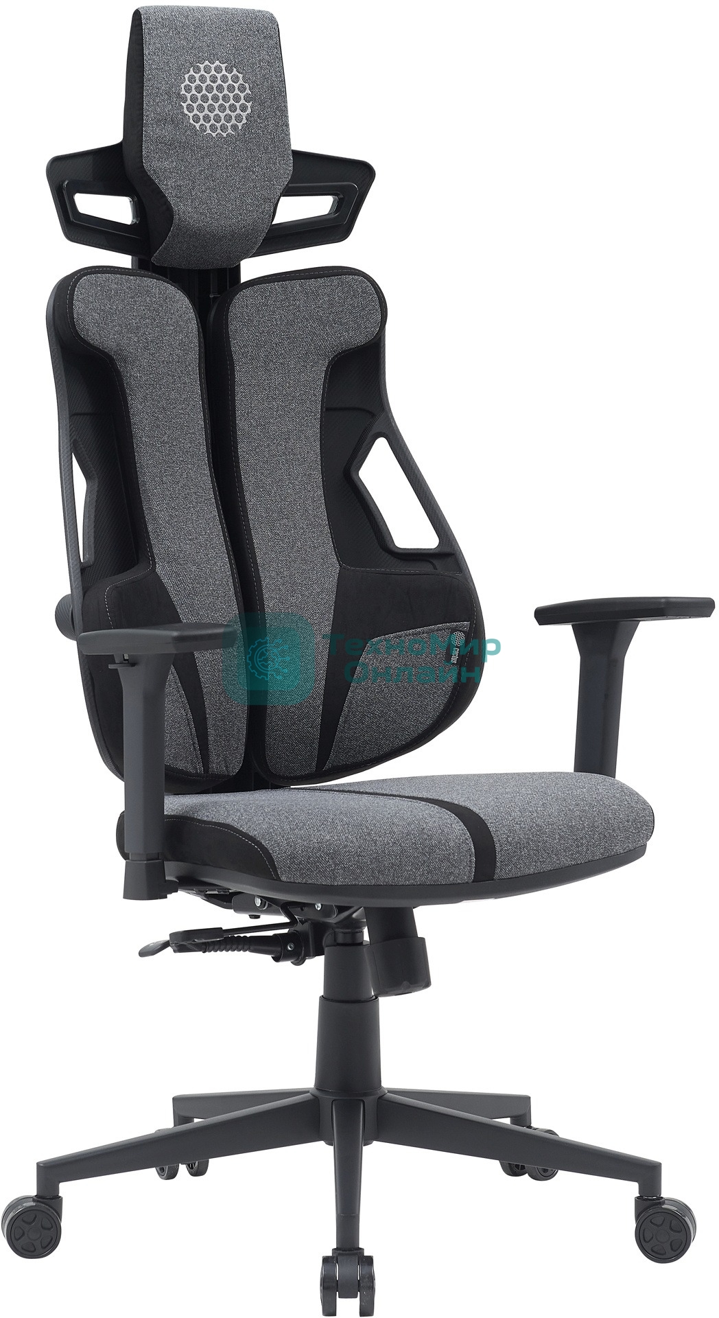 Кресло Cactus CS-CHR-DUO-GYBK серый, экокожа