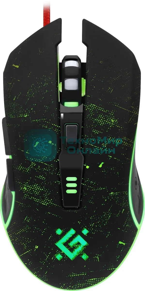 Мышь проводная Defender Draglen GM-907 черный, 7200 dpi, USB, кнопки - 6