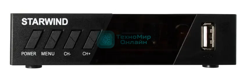 Приставка для цифрового ТВ Starwind CT-140 черный, DVB-T2, DVB-T, DVB-C, HDMI, USB 2.0 х2