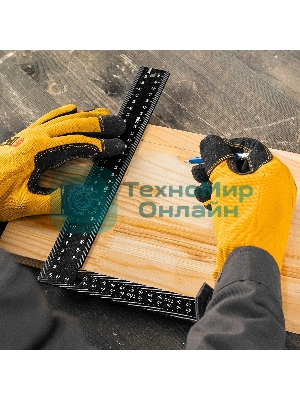 Угольник Denzel 200 х 300 мм, алюминиевый, лазерная гравировка