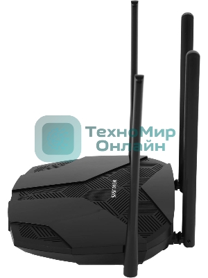 Двухдиапазонный роутер MERCUSYS MR80X AX3000 Wi-Fi 6, до 574 Мбит/с на 2,4 ГГц + до 2402 Мбит/с на 5 ГГц,4 фиксированные внешние антенны, 3 гигабитных порта LAN, 1 гигабитный порт WAN