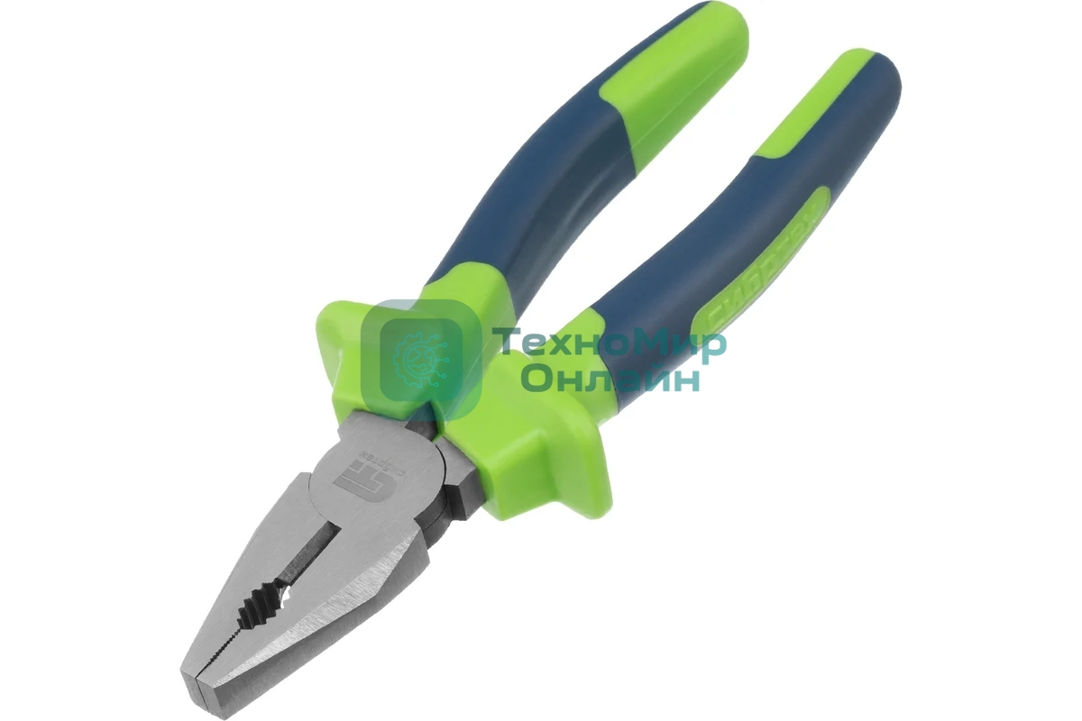 Плоскогубцы комбинированные Сибртех 17052 200 мм, двухкомпонентные рукоятки
