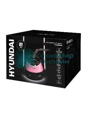 Отпариватель Hyundai H-US02543 розовый/черный, 1800 Вт, 40 г/мин, 1350 мл