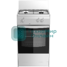 Плита газовая Darina 1AS GM 521 001 W белый/черный, конфорок 2 шт, духовка 45 л, 50 см x 85 см x 41 см