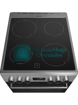 Плита электрическая Maunfeld MEC55CS08D серебристый, конфорок 4 шт, духовка 60 л, 50 см x 85 см x 60 см