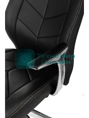 Кресло Бюрократ Zen/Black черный, кожа