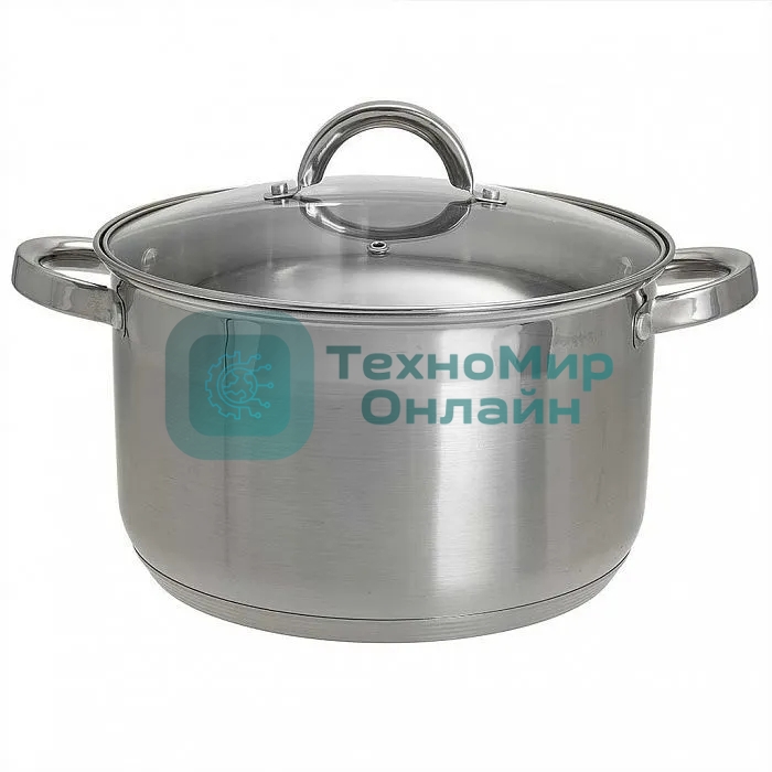 Кастрюля WEBBER BE-114/2 6,6 л, 24 см, нержавеющая сталь, индукция, с крышкой