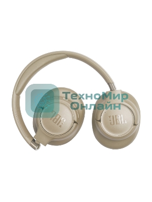 Беспроводные/проводные наушники JBL Tune 780NC бежевый, полноразмерные, Bluetooth + проводной, адаптивное шумоподавление