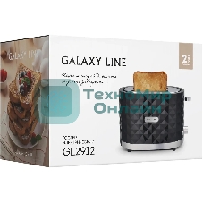 Тостер Galaxy Line GL 2912, черный, пластик, 1200 Вт