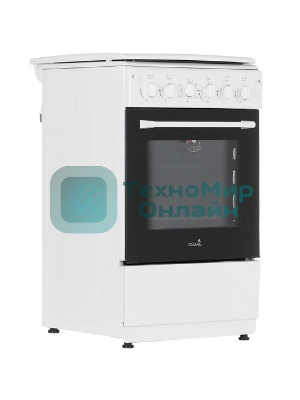 Плита газовая Cezaris ПГ 2150-10 белый, конфорок 4 шт, духовка 43 л, 51 см x 85 см x 55 см