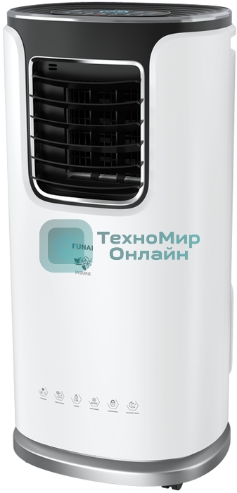 Кондиционер мобильный FUNAI JASMINE MAC-JS30CON03 9500 BTU, 20 м², 55 дБ, охлаждение, осушение, белый