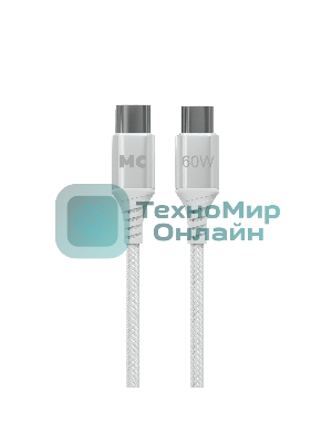 Кабель MORE CHOICE (4620202554116) K69aa 2м USB 3.0A PD 60W для Type-C Type-C- 2м, белый