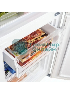 Холодильник Maunfeld MFF176SFW белый двухкамерный 187/75л морозилка снизу, ручная разморозка