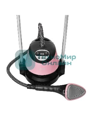 Отпариватель Hyundai H-US02543 розовый/черный, 1800 Вт, 40 г/мин, 1350 мл