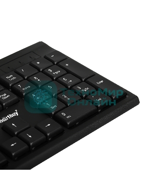 Комплект клавиатура+мышь Smartbuy ONE SBC-114282-K проводной, USB, 2400 DPI, чёрный