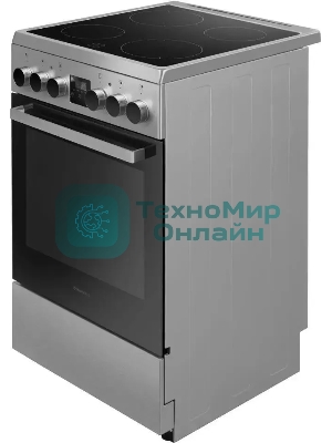 Плита электрическая Maunfeld MEC55CS08D серебристый, конфорок 4 шт, духовка 60 л, 50 см x 85 см x 60 см