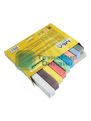 Мел цветной Silwerhof 882086-09 Солнечная коллекция 9 цветов, картонная коробка