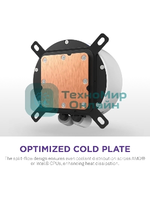 Система жидкостного охлаждения для ПК/Water Cooling System NZXT Kraken Elite 420 RGb (350W, 420мм, LED temp., белый/Fans: 3x140мм, 98.61CFM, 34.5dBA, 2000RPM/Pump height 65мм, 2800RPM, Rad thickness 27мм/S: 1851, 1700, 1200, 115X, AM5, AM4)