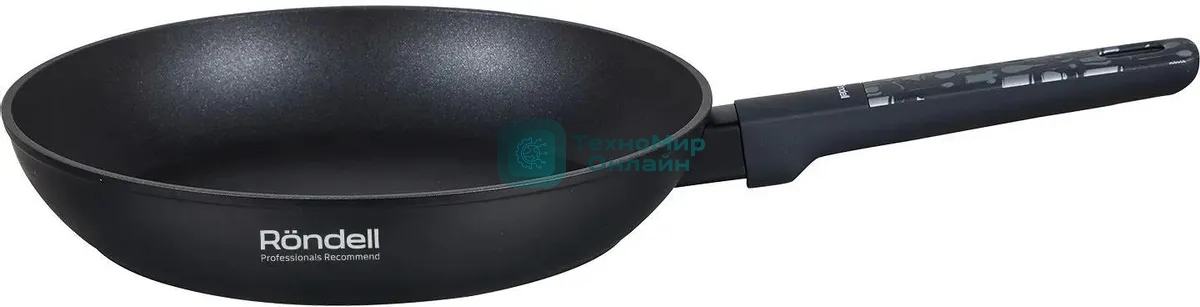 Сковорода Rondell Kitchen RDA-1982 круглая 24см, покрытие: Xylan Plus ручка несъемная (без крышки) черный