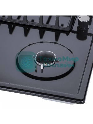 Газовая варочная панель Maunfeld EGHE.64.6CB/G, 4 конфорки, эмалированная сталь, черный