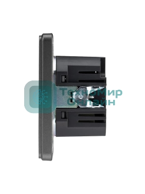 Розетка Kranz ROUND USB-A+Type-C 3А с функцией быстрой зарядки титан